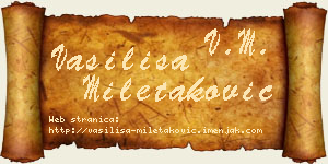 Vasilisa Miletaković vizit kartica